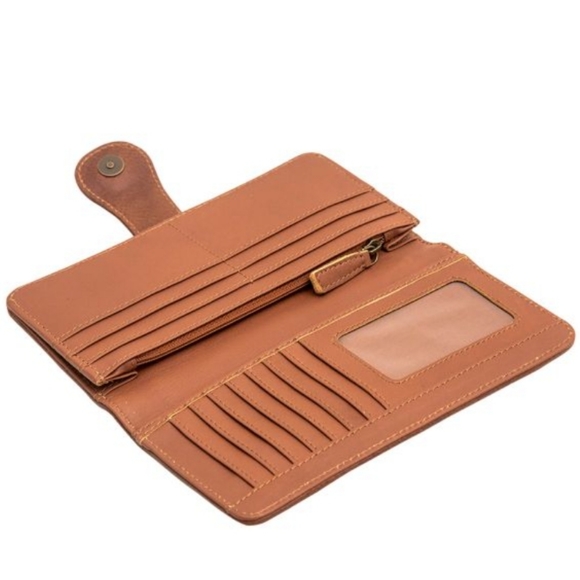 NWT Myra Bag Leather Cowhide & Rug Canvas Wallet - Picture 4 of 5